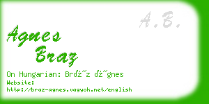 agnes braz business card